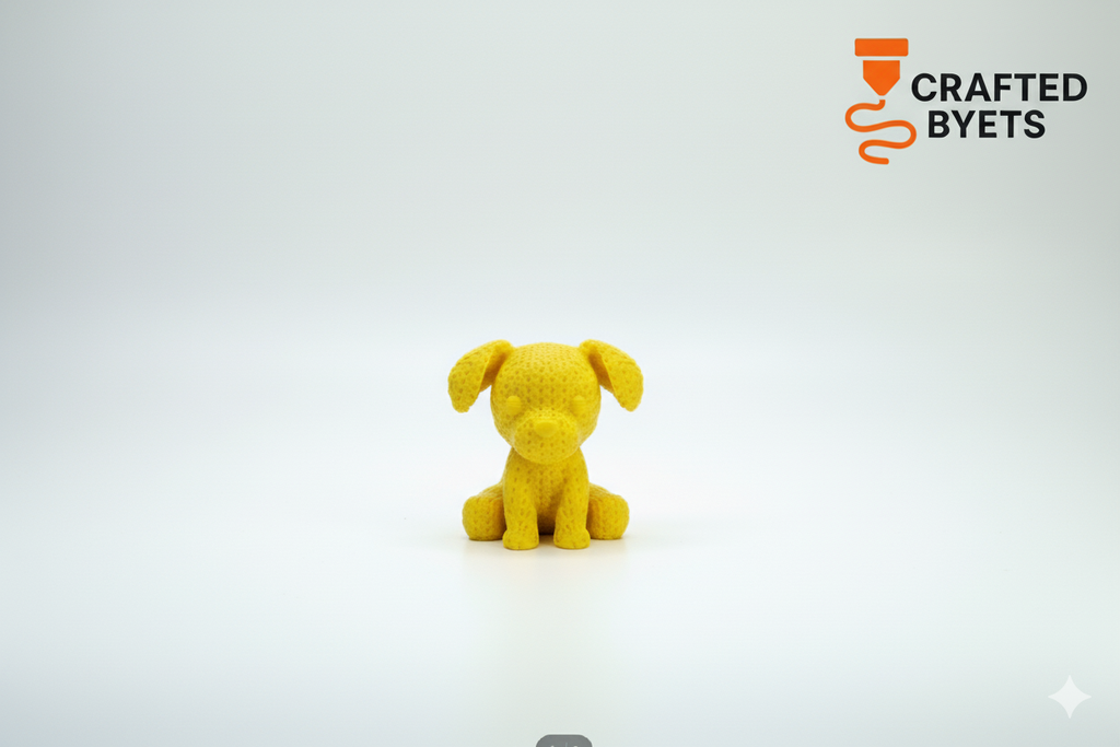 Knitted Dog 3D Printed