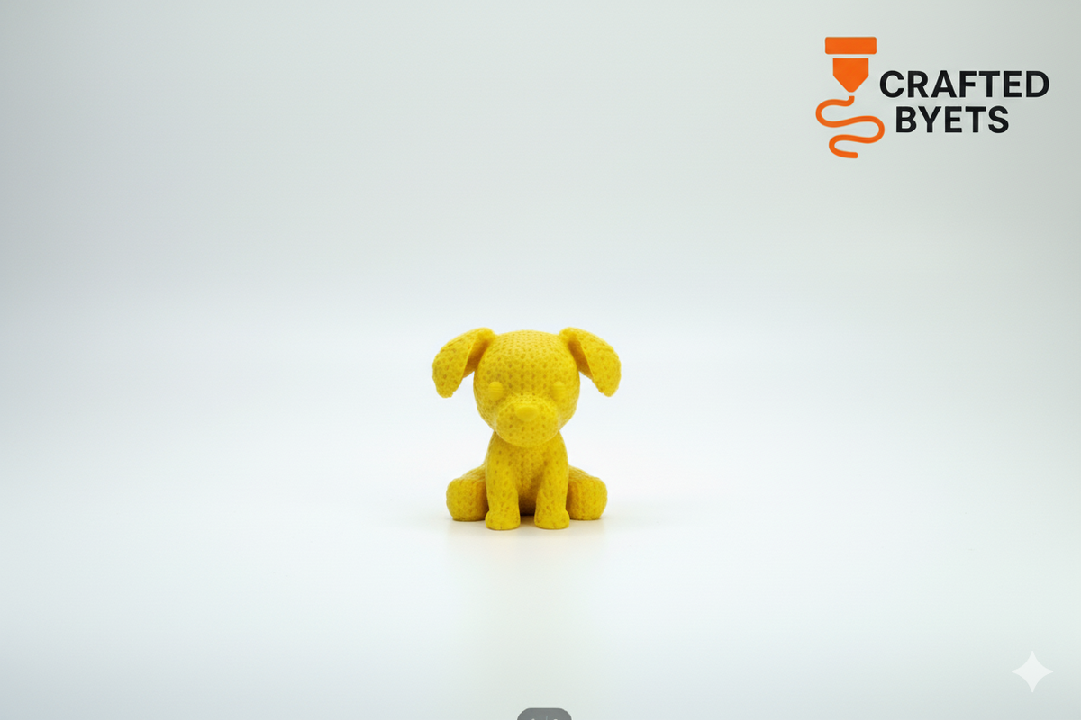 Knitted Dog 3D Printed