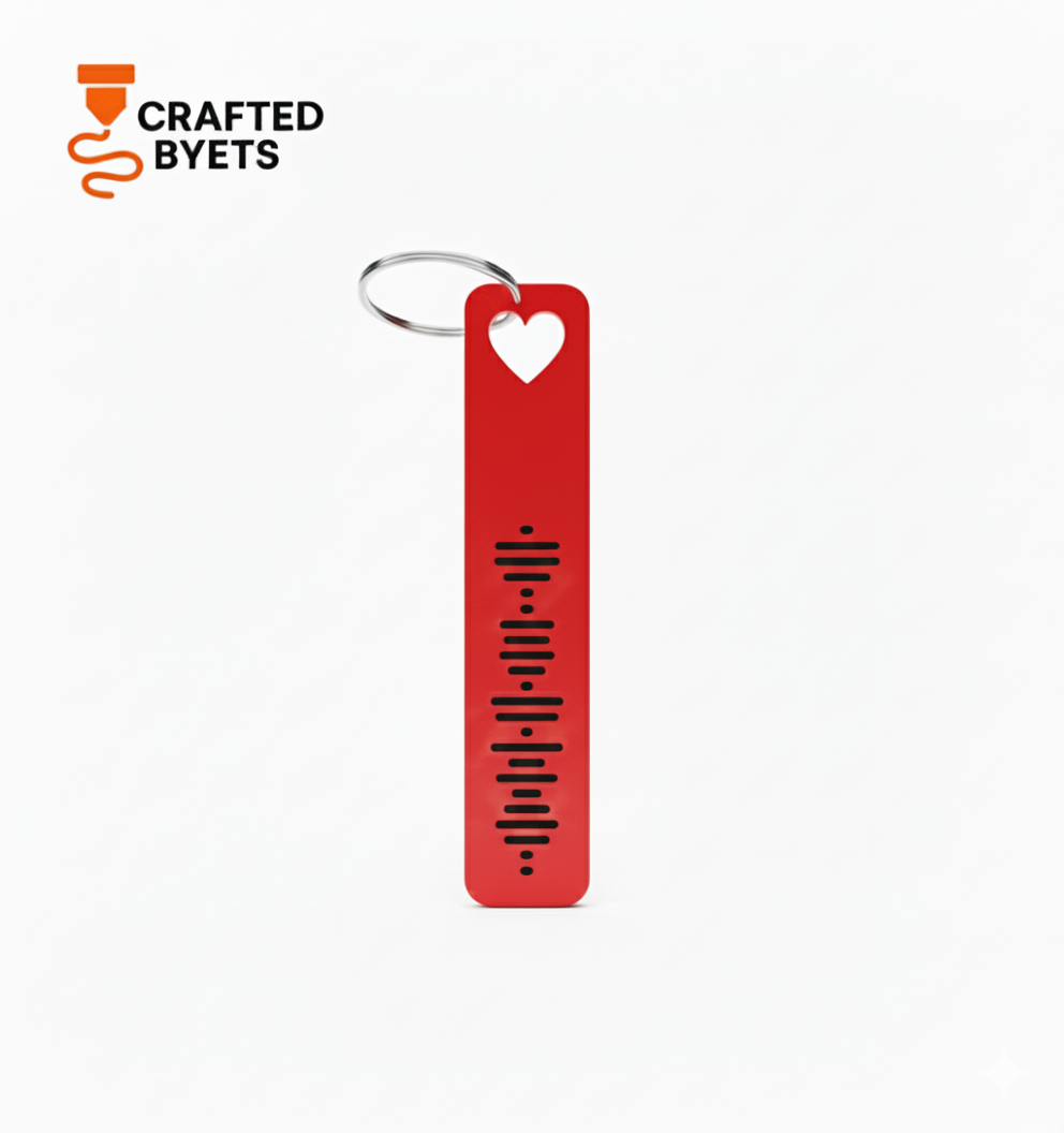 Heart Customized Spotify Keychain