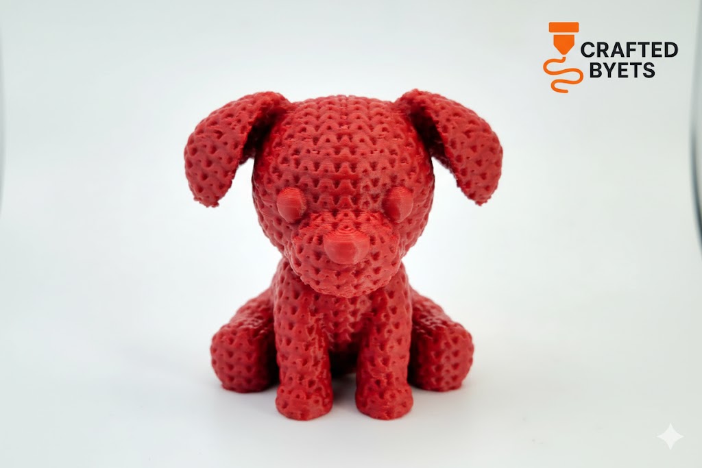 Knitted Dog 3D Printed