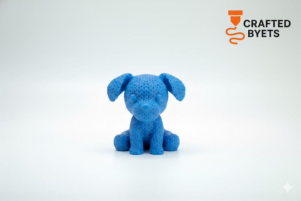 Knitted Dog 3D Printed